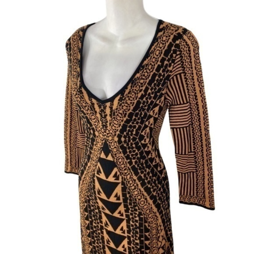 NWT Desigual Giuliana black rust knit silk dress ZZ24 - Picture 5 of 13